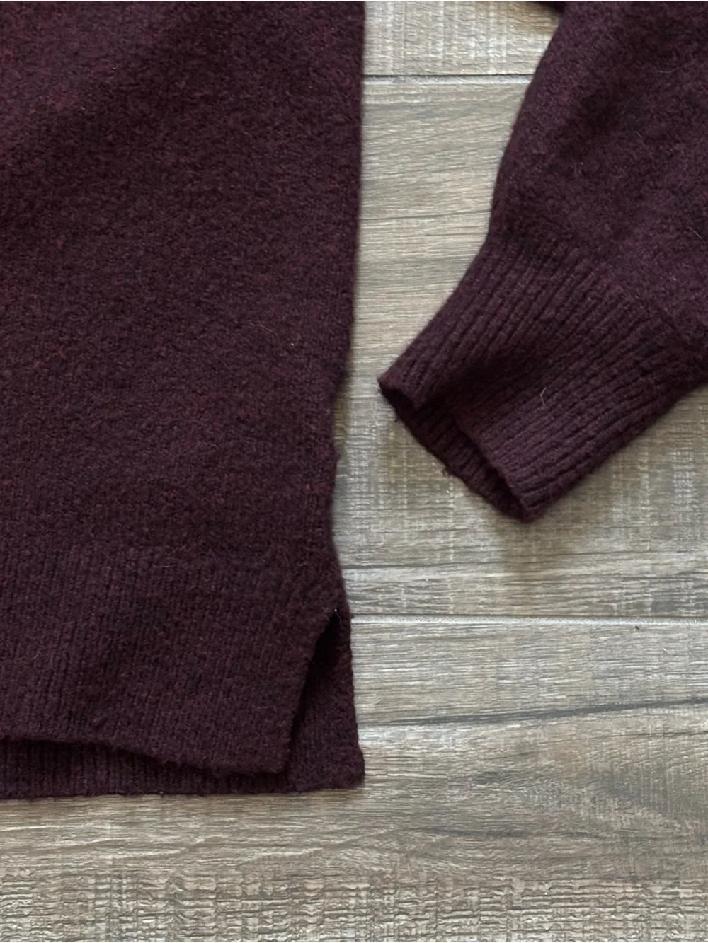 Madewell Pembury Henley Mockneck Sweater in Heather Burgundy